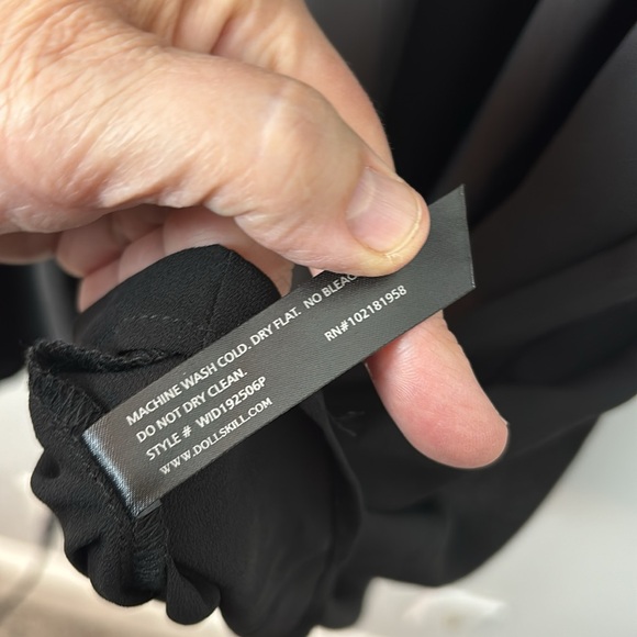 NWT WIDOW BLACK DRESS sheer tie back size 3X - Picture 12 of 12